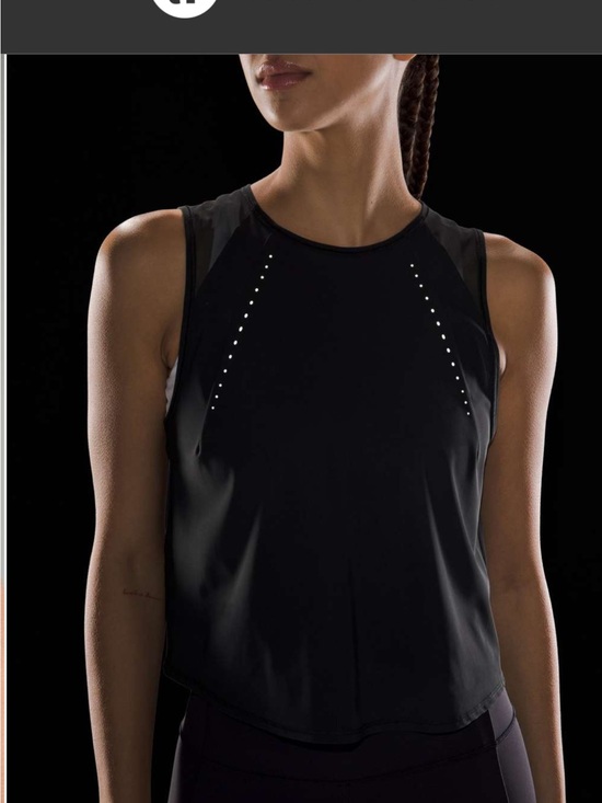 lululemon athletica Tops - lululemon athletica Sculpt Cropped Black Sleeveless Mesh-Back Tank